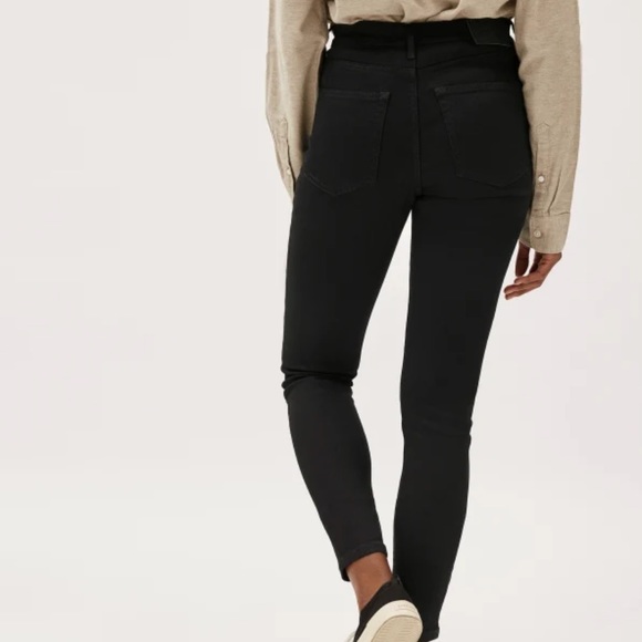 NWT Everlane The Authentic Stretch High-Rise Skinny Black Size 26 - Picture 2 of 10